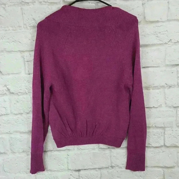 💜 {New} NWT Tulle Purple Zipper Sweater - Picture 3 of 4